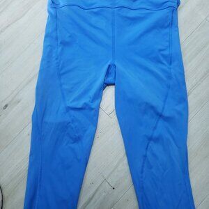 Lululemon leggings Free to Speed high rise sz 8 blue leggings sweatshirt loop
